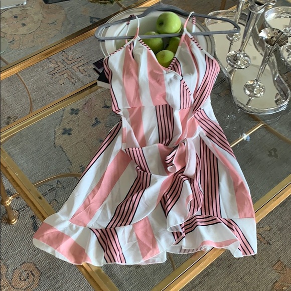 Dresses & Skirts - Pink and black striped sundress